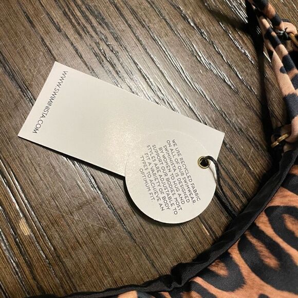 Swiminista Play Leopard Bandeau Style Swim Top, S NWT - Picture 4 of 6